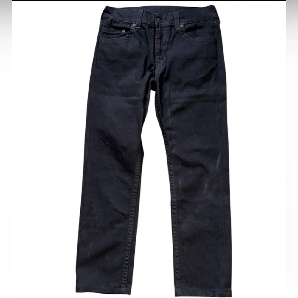 True Religion Men's Gino Low Rise Slim Fit Straight Jean Black 38/29 Horseshoe